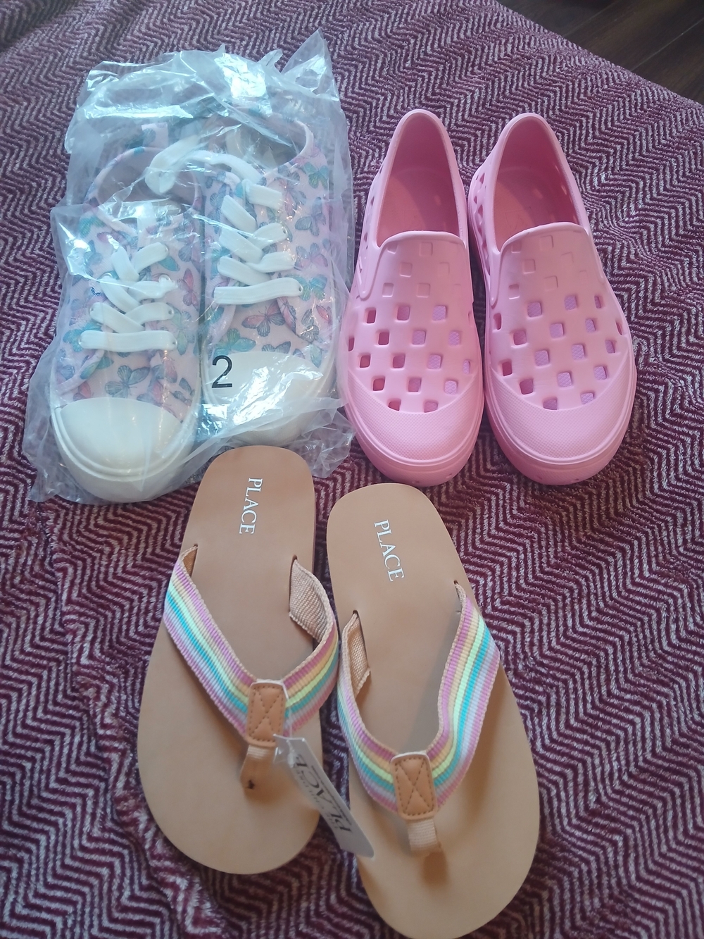 3 Pairs Of Kids Summer Shoes Size 2